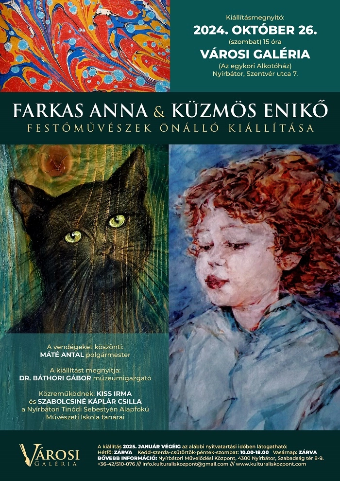 Farkas Anna és Küzmös Enikő festőművészek kiállítása